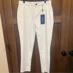 State & Liberty Athletic Fit Stretch Pants In Heathered Bamboo